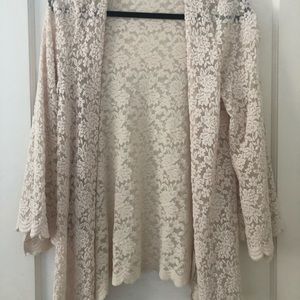 Lace cardigan wide sleeves